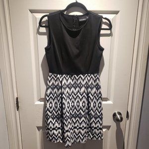 Cynthia Rowley Black White Printed Sleeveless Dress Size S